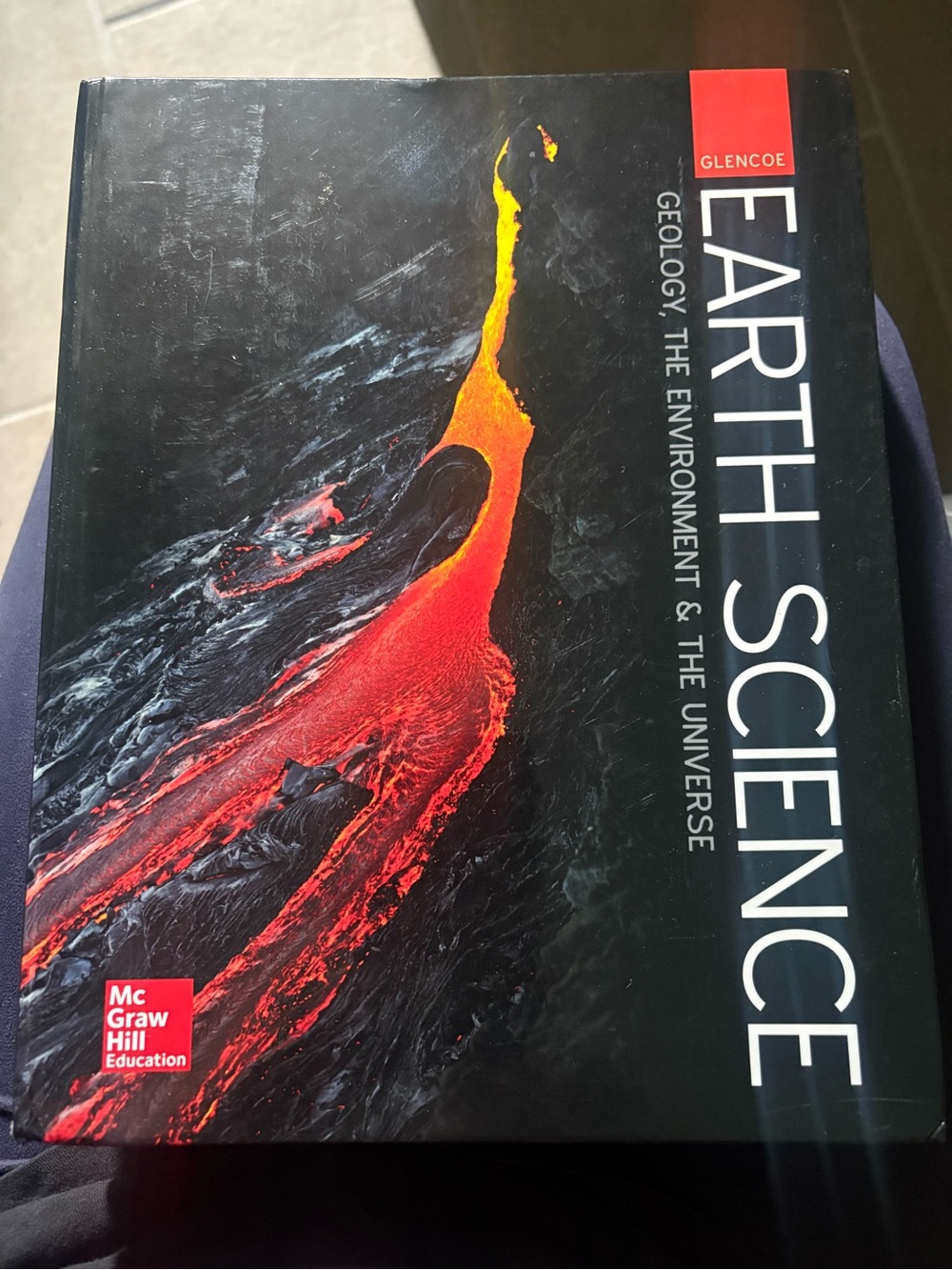 Glencoe Earth Science Textbook - Black with Red Accents